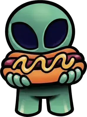 Sticker Alien hot-dog - collection Massive