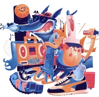 Sticker Requin urbain - collection Massive