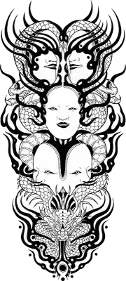 Sticker Asian totem - collection Massive