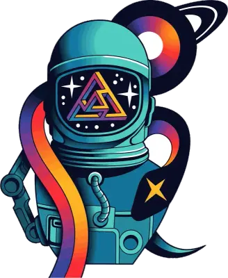 Sticker die-cut « Astro Disco », collection Massive Medias