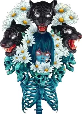 Sticker Blue Girl - collection Massive